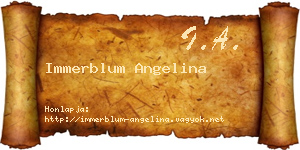 Immerblum Angelina névjegykártya